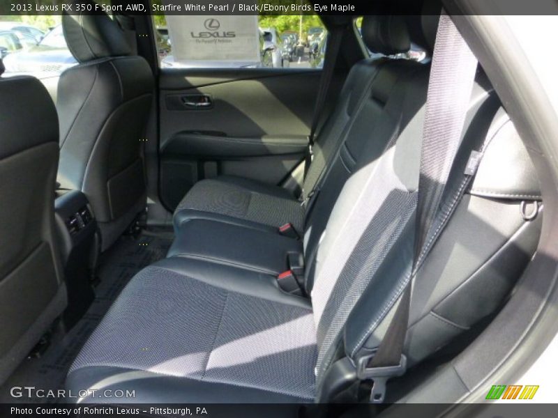 Starfire White Pearl / Black/Ebony Birds Eye Maple 2013 Lexus RX 350 F Sport AWD