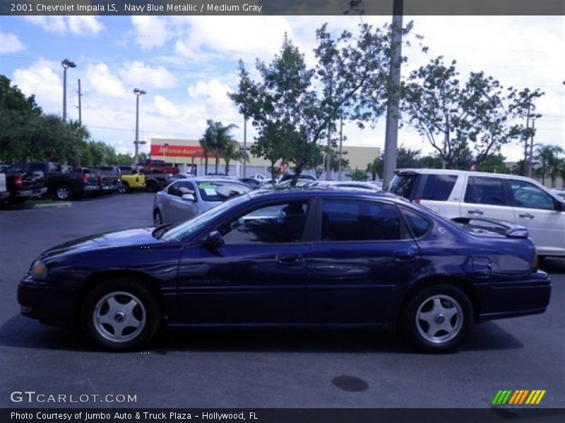 Navy Blue Metallic / Medium Gray 2001 Chevrolet Impala LS
