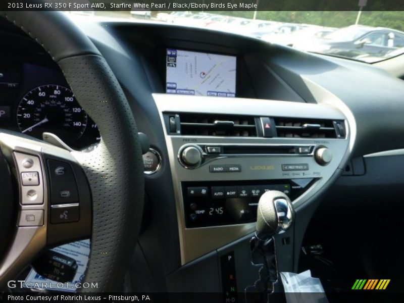 Starfire White Pearl / Black/Ebony Birds Eye Maple 2013 Lexus RX 350 F Sport AWD