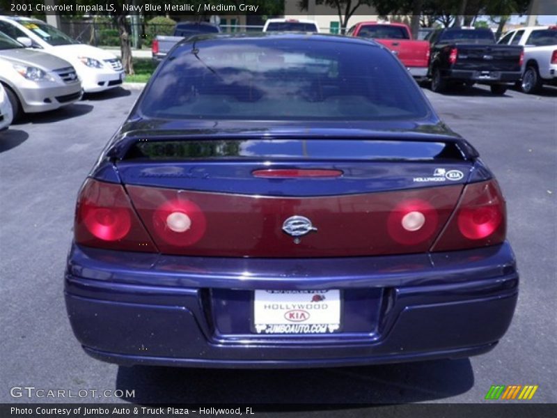 Navy Blue Metallic / Medium Gray 2001 Chevrolet Impala LS