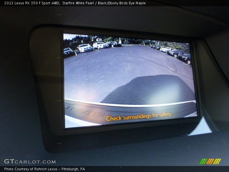 Starfire White Pearl / Black/Ebony Birds Eye Maple 2013 Lexus RX 350 F Sport AWD