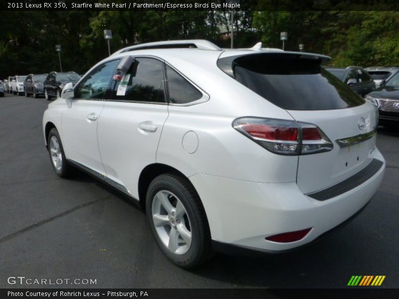 Starfire White Pearl / Parchment/Espresso Birds Eye Maple 2013 Lexus RX 350