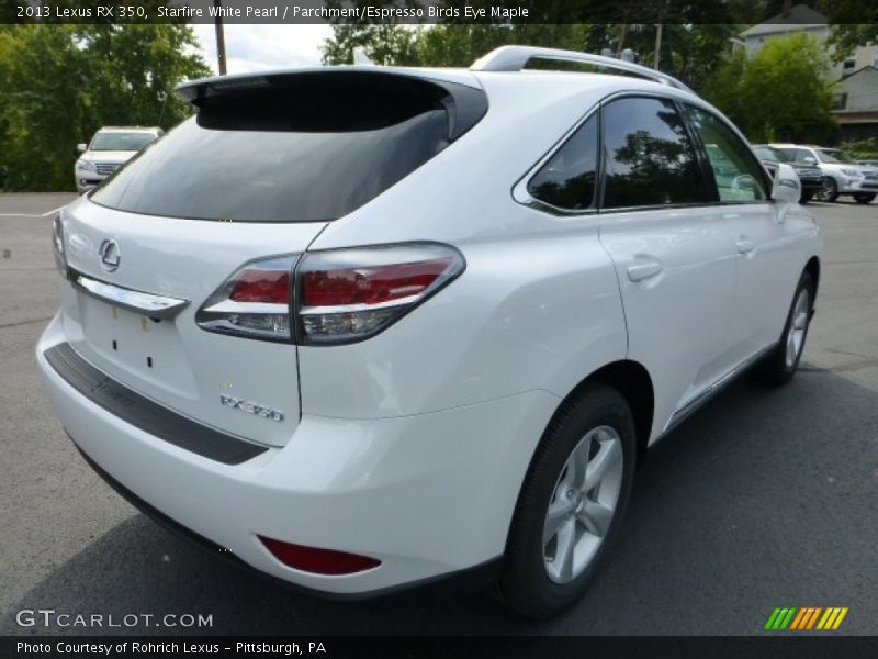 Starfire White Pearl / Parchment/Espresso Birds Eye Maple 2013 Lexus RX 350