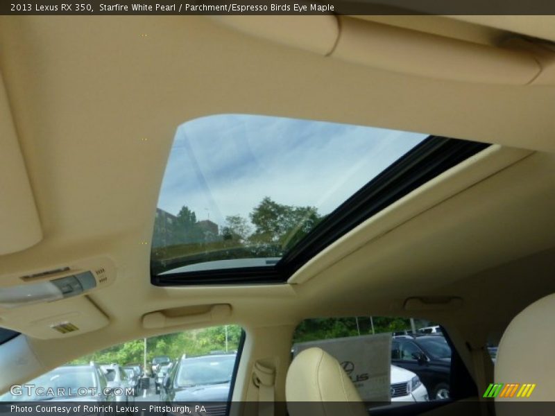 Starfire White Pearl / Parchment/Espresso Birds Eye Maple 2013 Lexus RX 350