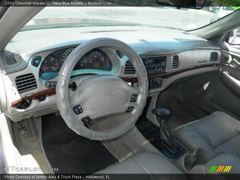 Navy Blue Metallic / Medium Gray 2001 Chevrolet Impala LS