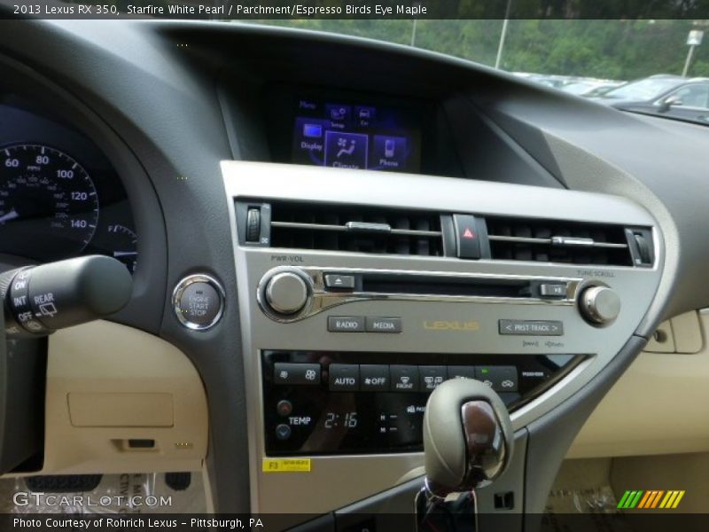 Starfire White Pearl / Parchment/Espresso Birds Eye Maple 2013 Lexus RX 350