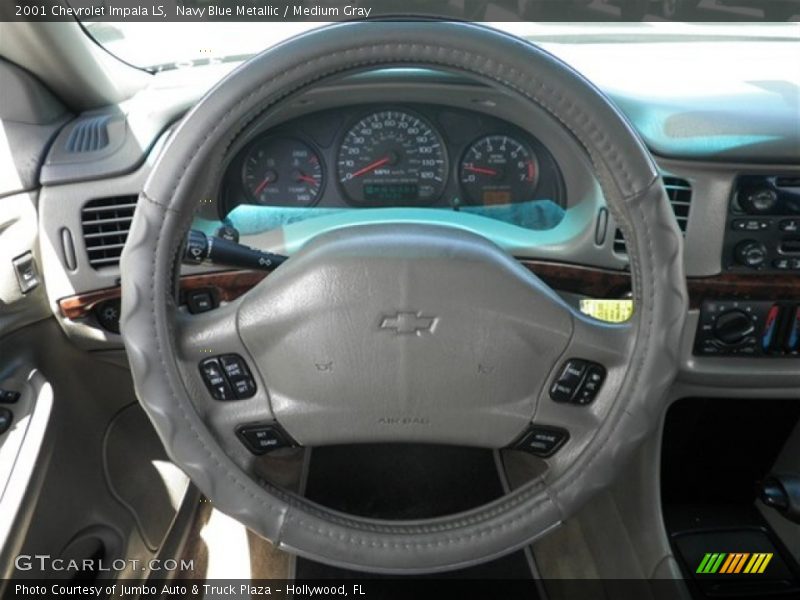 Navy Blue Metallic / Medium Gray 2001 Chevrolet Impala LS