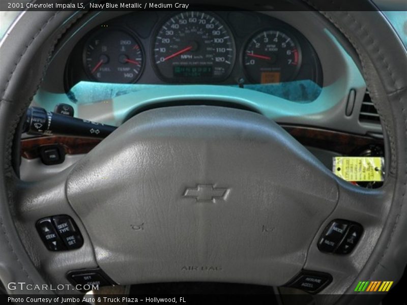 Navy Blue Metallic / Medium Gray 2001 Chevrolet Impala LS