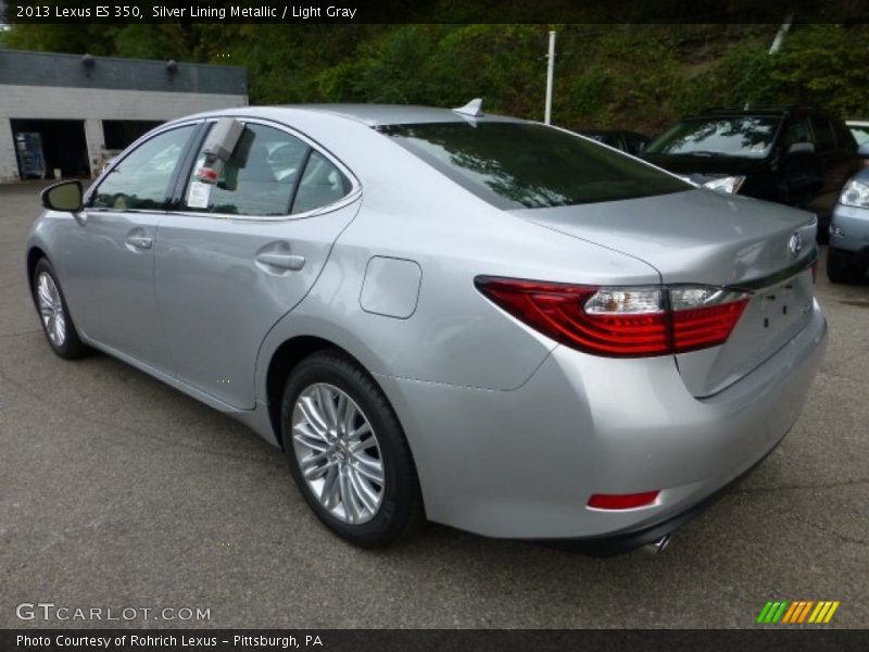 Silver Lining Metallic / Light Gray 2013 Lexus ES 350