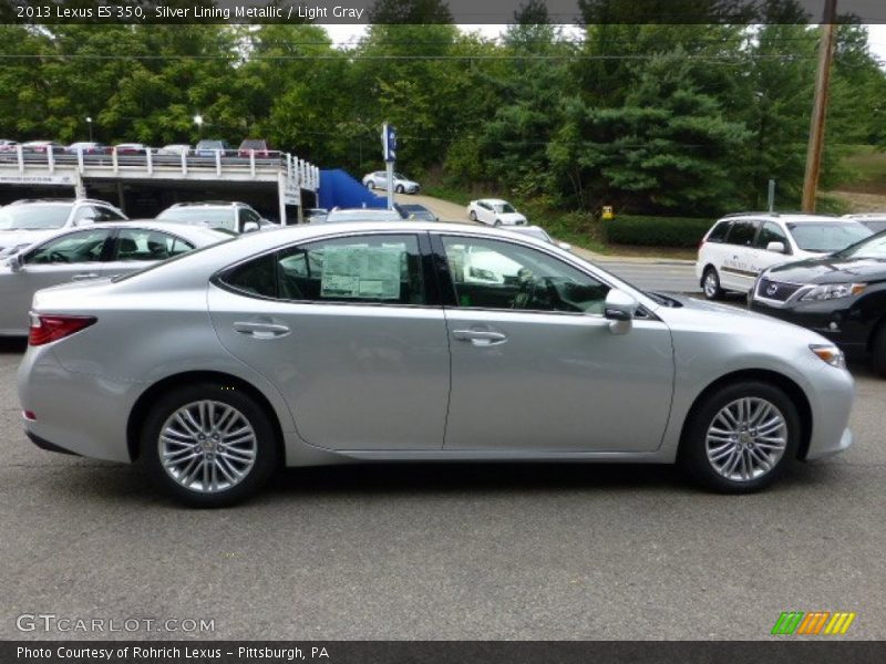 Silver Lining Metallic / Light Gray 2013 Lexus ES 350