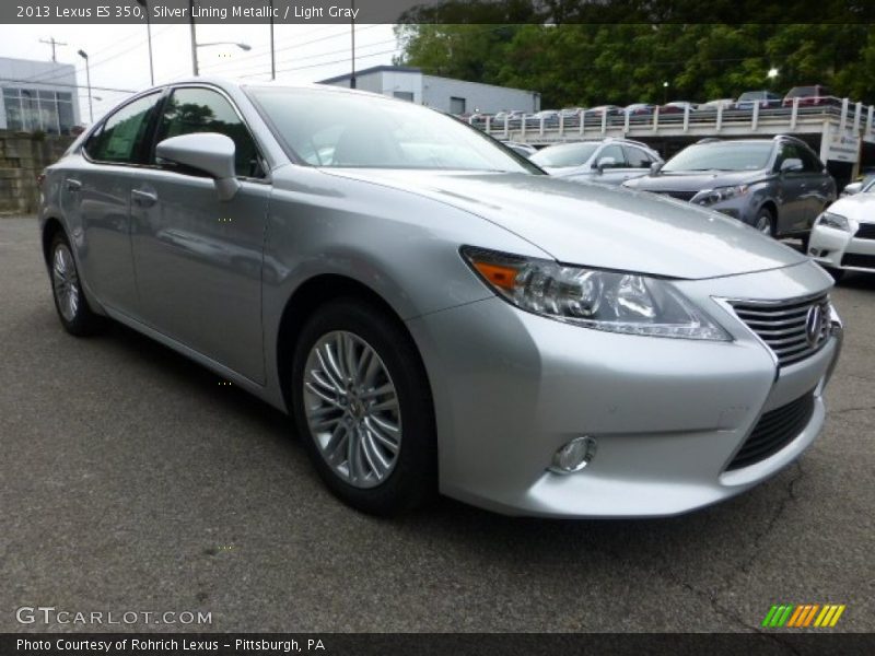 Silver Lining Metallic / Light Gray 2013 Lexus ES 350