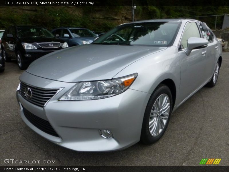 Silver Lining Metallic / Light Gray 2013 Lexus ES 350