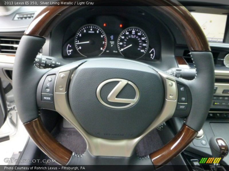 Silver Lining Metallic / Light Gray 2013 Lexus ES 350
