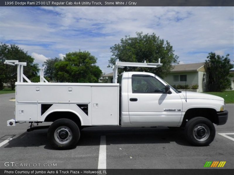 Stone White / Gray 1996 Dodge Ram 2500 LT Regular Cab 4x4 Utility Truck