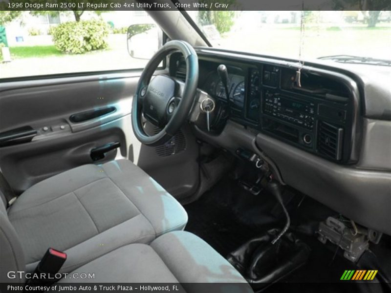 Stone White / Gray 1996 Dodge Ram 2500 LT Regular Cab 4x4 Utility Truck