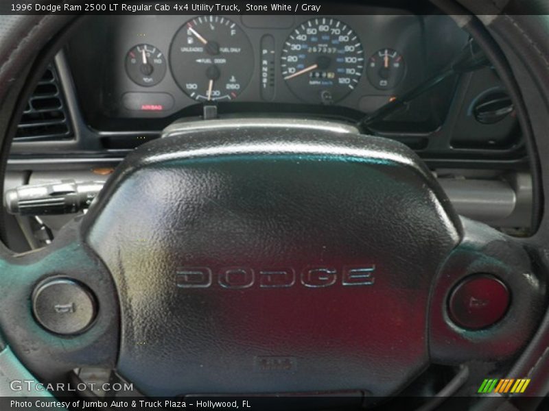 Stone White / Gray 1996 Dodge Ram 2500 LT Regular Cab 4x4 Utility Truck