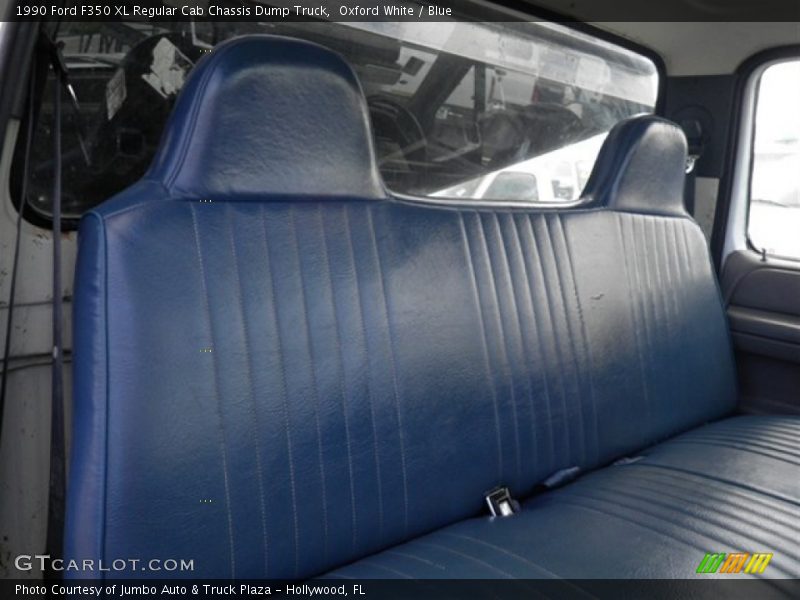 Oxford White / Blue 1990 Ford F350 XL Regular Cab Chassis Dump Truck