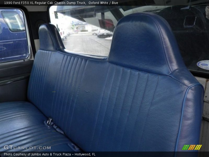 Oxford White / Blue 1990 Ford F350 XL Regular Cab Chassis Dump Truck