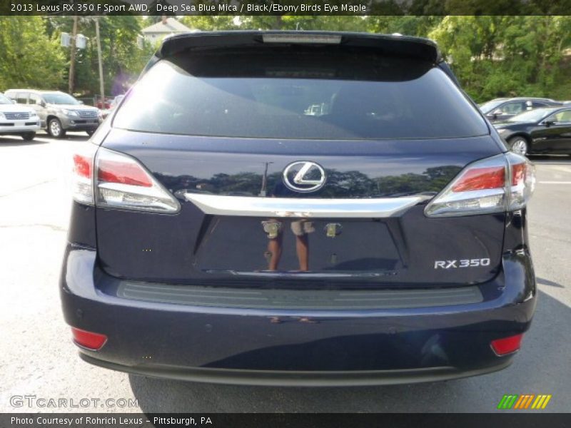 Deep Sea Blue Mica / Black/Ebony Birds Eye Maple 2013 Lexus RX 350 F Sport AWD