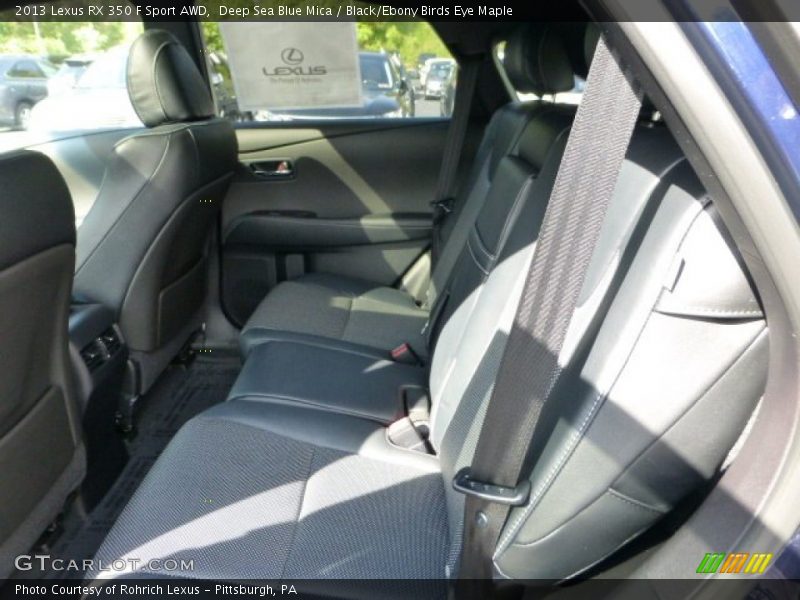 Deep Sea Blue Mica / Black/Ebony Birds Eye Maple 2013 Lexus RX 350 F Sport AWD