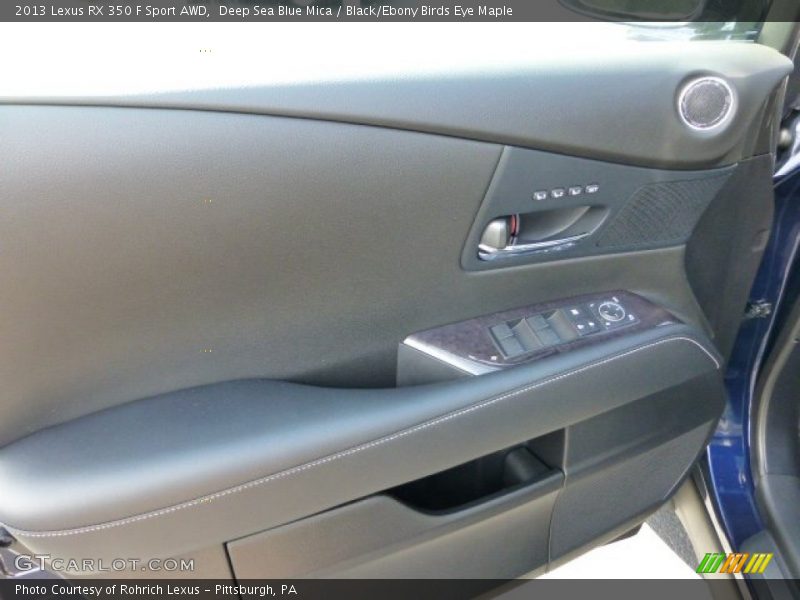 Deep Sea Blue Mica / Black/Ebony Birds Eye Maple 2013 Lexus RX 350 F Sport AWD
