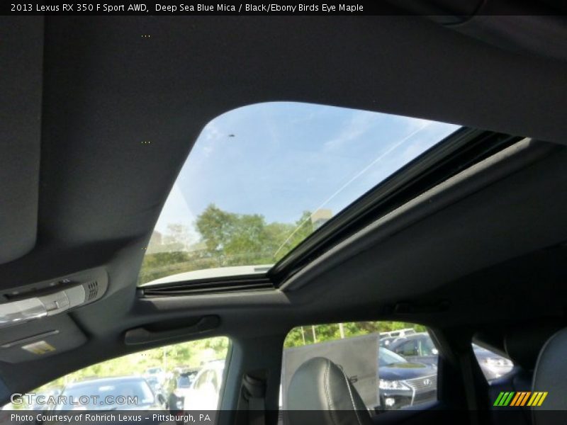 Deep Sea Blue Mica / Black/Ebony Birds Eye Maple 2013 Lexus RX 350 F Sport AWD