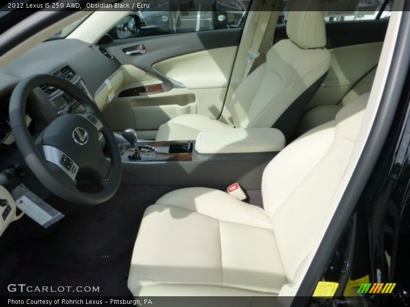 Obsidian Black / Ecru 2012 Lexus IS 250 AWD