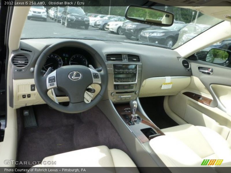 Obsidian Black / Ecru 2012 Lexus IS 250 AWD