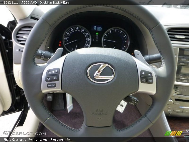 Obsidian Black / Ecru 2012 Lexus IS 250 AWD