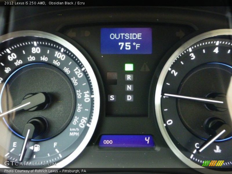 Obsidian Black / Ecru 2012 Lexus IS 250 AWD
