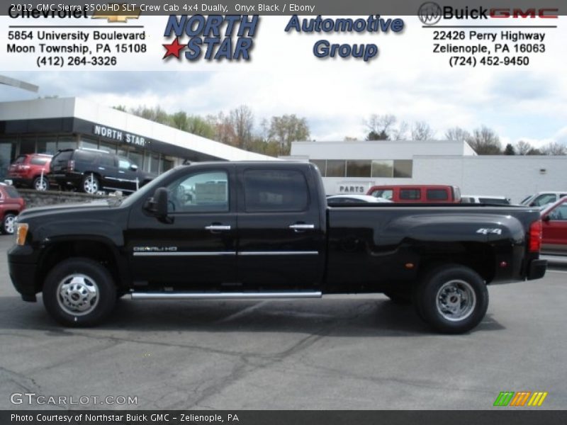 Onyx Black / Ebony 2012 GMC Sierra 3500HD SLT Crew Cab 4x4 Dually