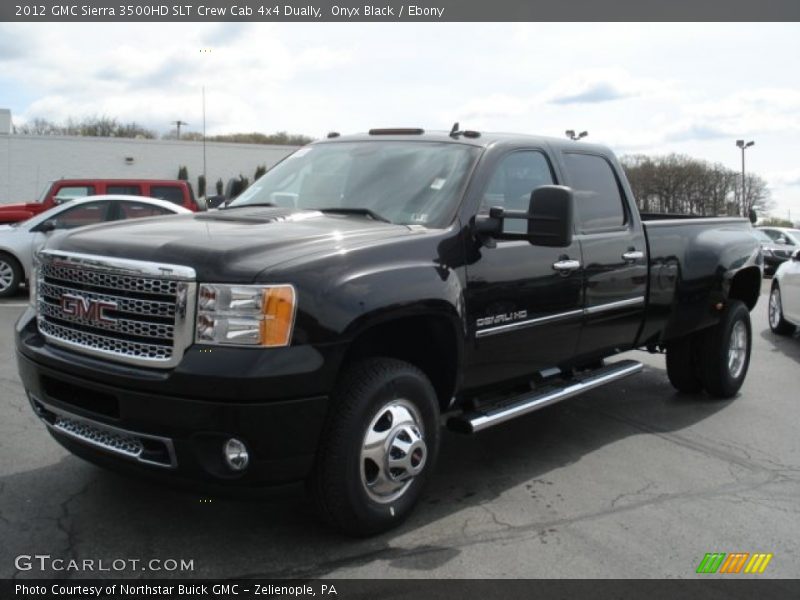 Onyx Black / Ebony 2012 GMC Sierra 3500HD SLT Crew Cab 4x4 Dually