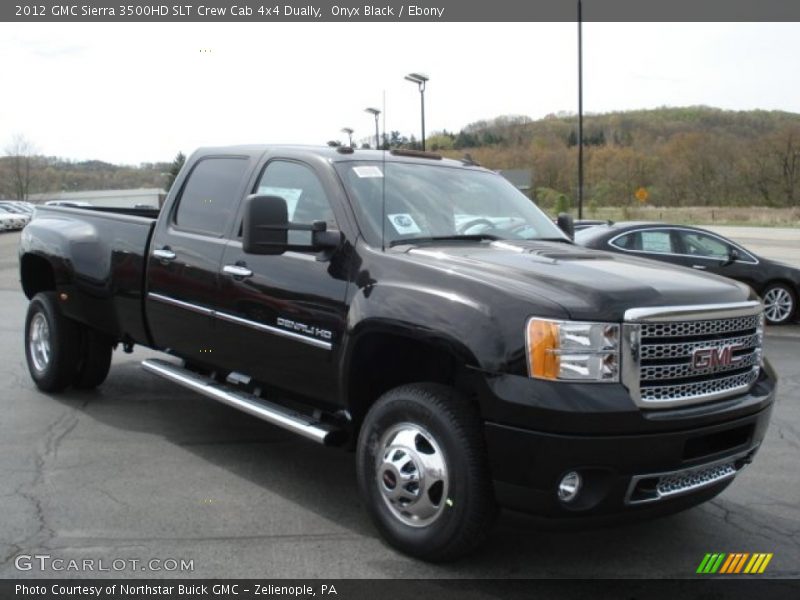 Onyx Black / Ebony 2012 GMC Sierra 3500HD SLT Crew Cab 4x4 Dually