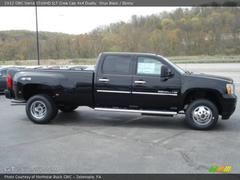 Onyx Black / Ebony 2012 GMC Sierra 3500HD SLT Crew Cab 4x4 Dually