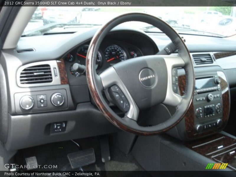 Onyx Black / Ebony 2012 GMC Sierra 3500HD SLT Crew Cab 4x4 Dually