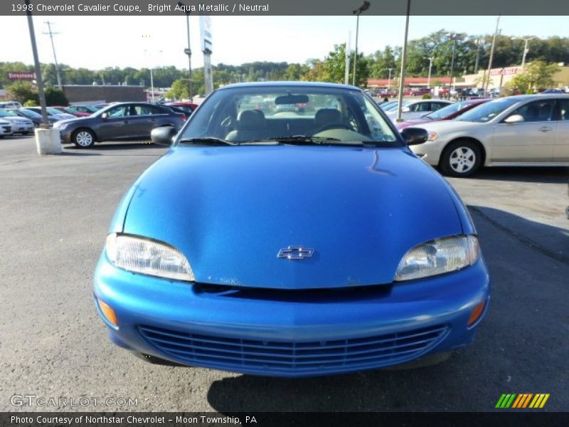 Bright Aqua Metallic / Neutral 1998 Chevrolet Cavalier Coupe