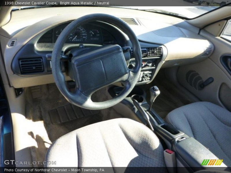 Bright Aqua Metallic / Neutral 1998 Chevrolet Cavalier Coupe