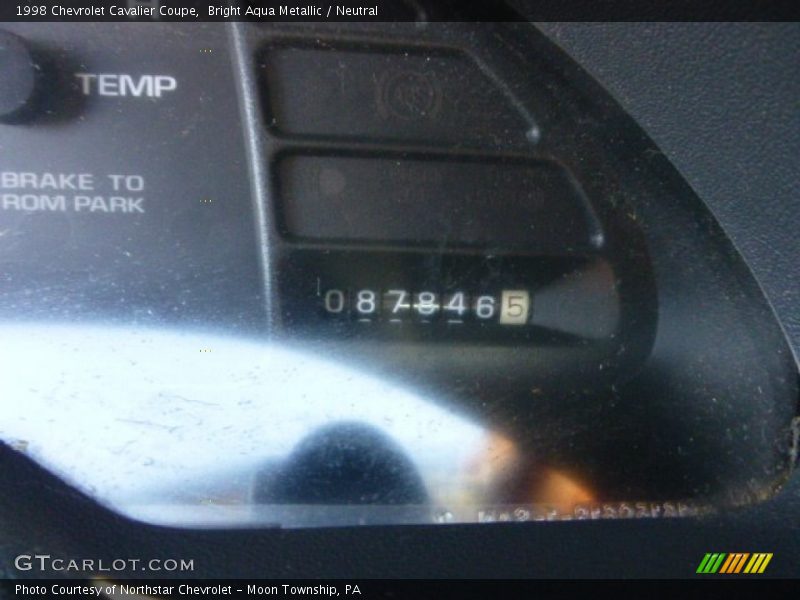 Bright Aqua Metallic / Neutral 1998 Chevrolet Cavalier Coupe