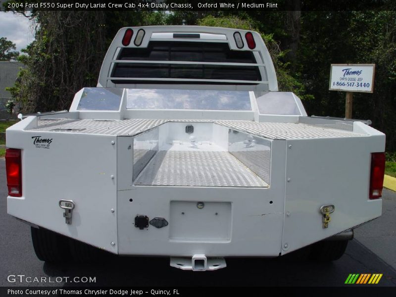 Oxford White / Medium Flint 2004 Ford F550 Super Duty Lariat Crew Cab 4x4 Dually Chassis