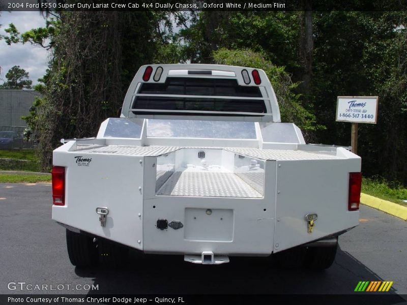 Oxford White / Medium Flint 2004 Ford F550 Super Duty Lariat Crew Cab 4x4 Dually Chassis