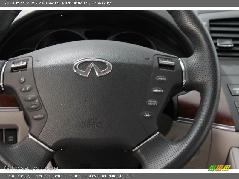 Black Obsidian / Stone Gray 2009 Infiniti M 35x AWD Sedan