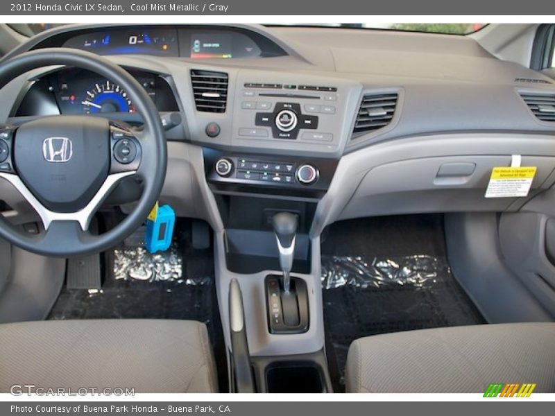Cool Mist Metallic / Gray 2012 Honda Civic LX Sedan