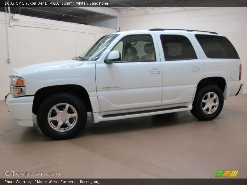 Summit White / Sandstone 2003 GMC Yukon Denali AWD