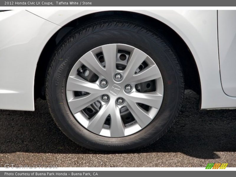 Taffeta White / Stone 2012 Honda Civic LX Coupe