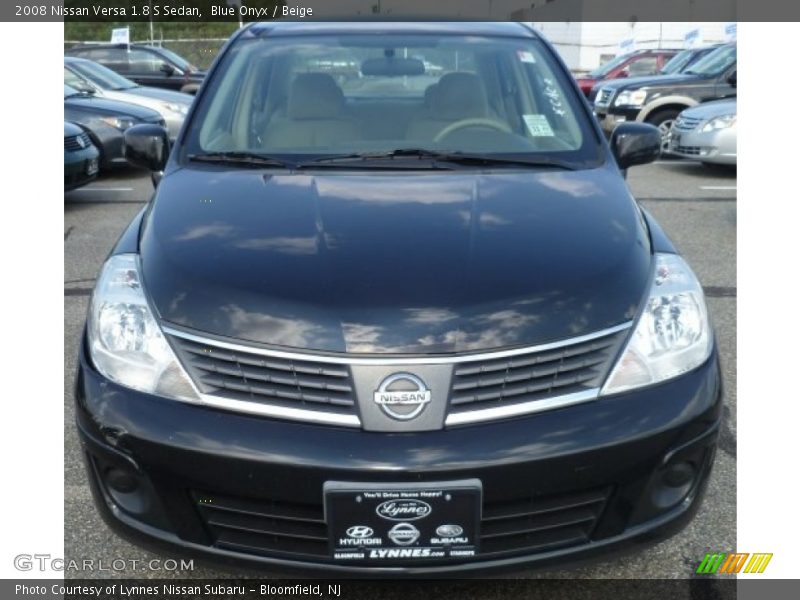 Blue Onyx / Beige 2008 Nissan Versa 1.8 S Sedan