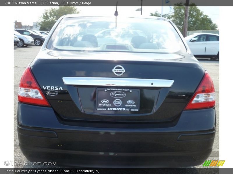 Blue Onyx / Beige 2008 Nissan Versa 1.8 S Sedan