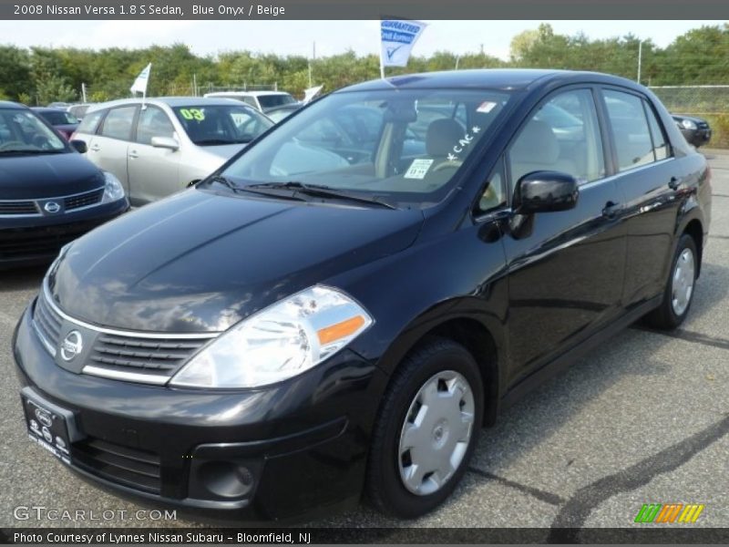Blue Onyx / Beige 2008 Nissan Versa 1.8 S Sedan