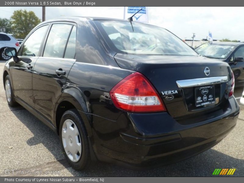 Blue Onyx / Beige 2008 Nissan Versa 1.8 S Sedan