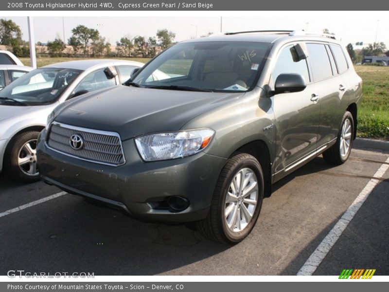 Cypress Green Pearl / Sand Beige 2008 Toyota Highlander Hybrid 4WD