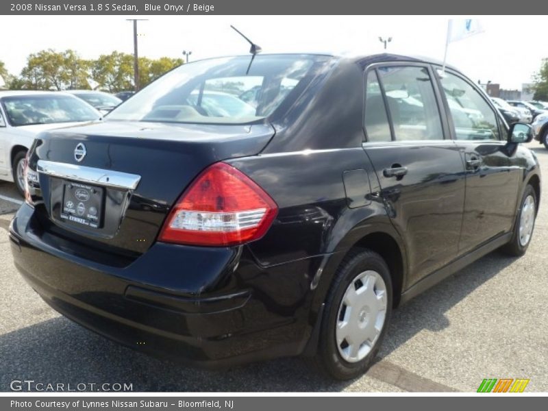 Blue Onyx / Beige 2008 Nissan Versa 1.8 S Sedan